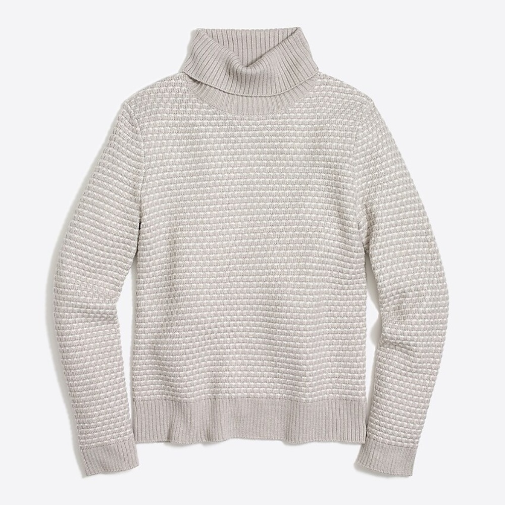 J. CREW Textured Fitted Turtleneck Sweater XS